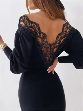 Abito in velluto backlace