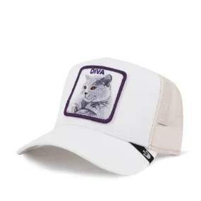 White Baseball Cap Diva